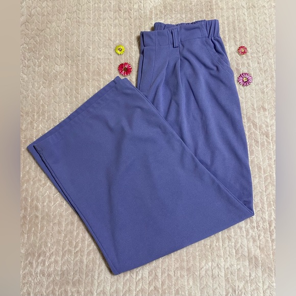 HALARA Pants - HALARA High Waisted waffle knit pleated pants Size XL (Tall) Mellow Purple